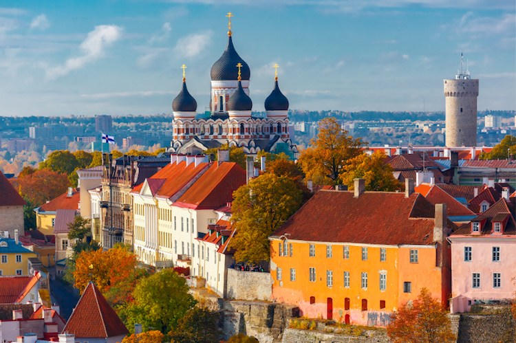 Aerial view of the Old Town, Tallinn. Credit: iStock.com