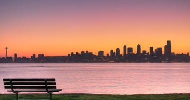 Enjoy sunsets over Seattle