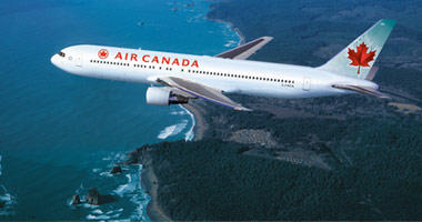 Air Canada in the sky