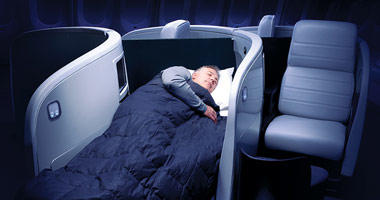 Air New Zealand lie-flat bed