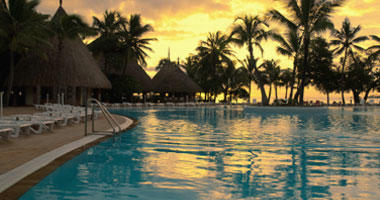 Resort Pool at Dusk