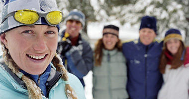 Ski Group in the Alps