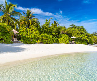 Beautiful tropical beach with crystal clear water
