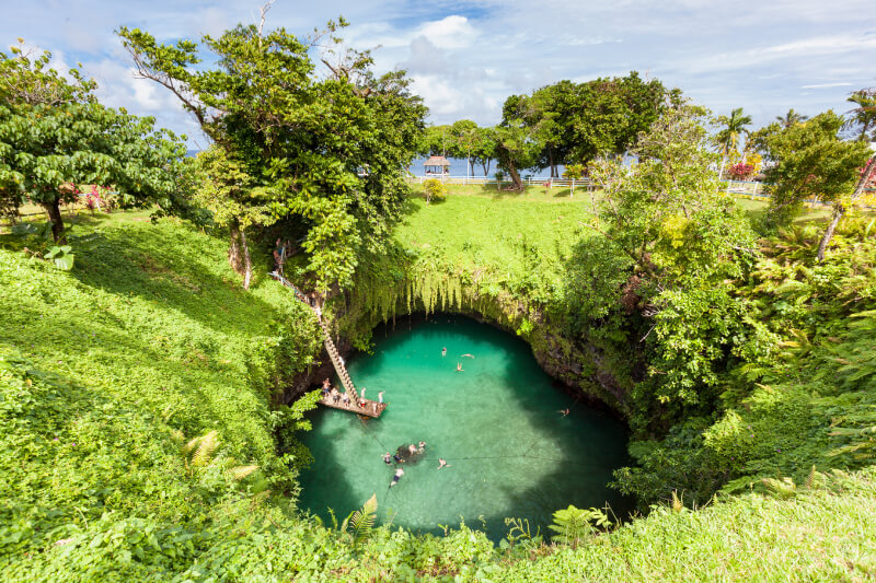 To-Sua Ocean Trench, on the island of Upolu, Samoa